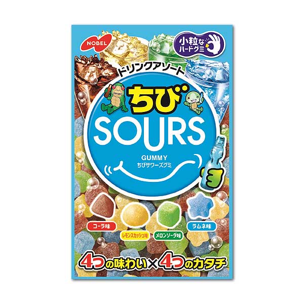 ノーベル ちびSOURS（サワーズ） ドリンクアソート 80g 6コ入り (4902124071743)
