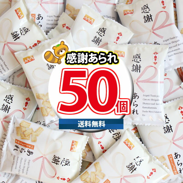 【レビュー特典あり】全国送料無料 心から感謝を込めて 感謝あられ 50コ入り(4920502152419sx50rsl) 退職 転職 異動 お菓子 感謝 ばらまき 個包装 お礼 お返し 送別会 結婚式 挨拶 プチギフト 大量 業務用 お菓子 イベント 景品 ノベルティ メッセージ入り お菓子詰め合わせ