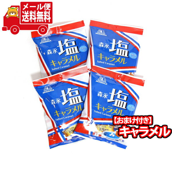 (全国送料無料) 森永製菓 塩キャラメル 4袋 当たると良いねセット さんきゅーマーチ メール便 (omtmb7642) 1