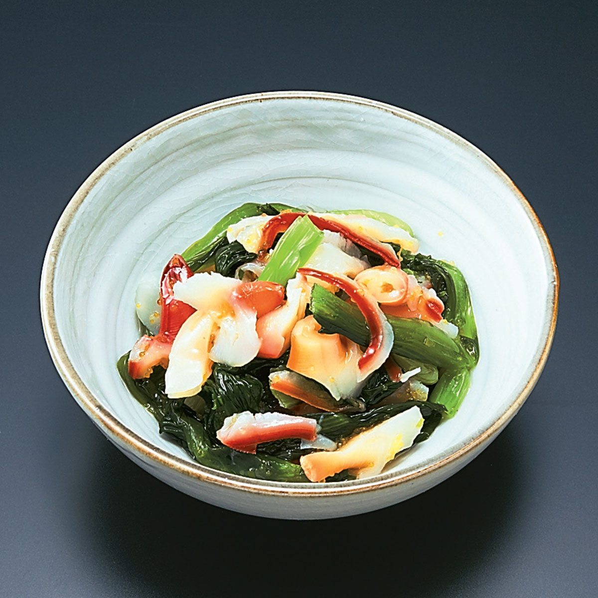 北寄貝と青菜の柚子胡椒和え（1kg）《冷凍》