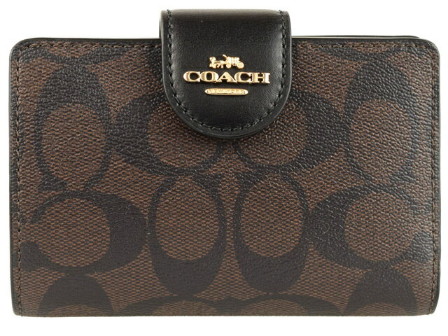 コーチ 二つ折り財布 レディース ブラウン シグネチャー アウトレット COACH c0082imaa8