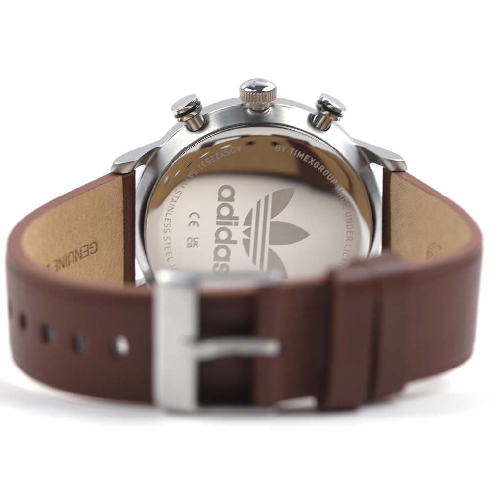 アディダス 腕時計 メンズ レディース ユニセックス クロノグラフ 日付カレンダー レザー グリーン ブラウン adidas CODE ONE CHRONO AOSY22531
