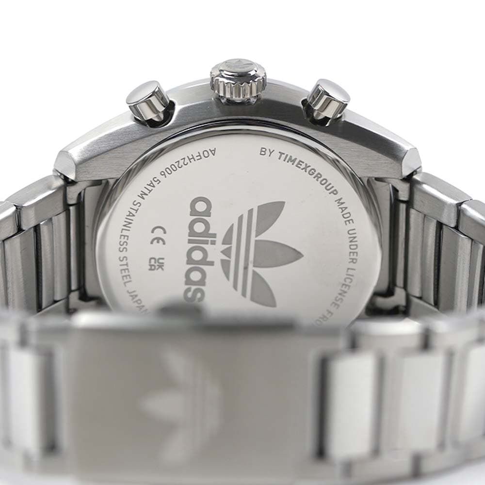 アディダス 腕時計 メンズ レディース ユニセックス クロノグラフ 日付カレンダー タキメーター表示 シルバー adidas EDITION ONE CHRONO Unisex AOFH22006