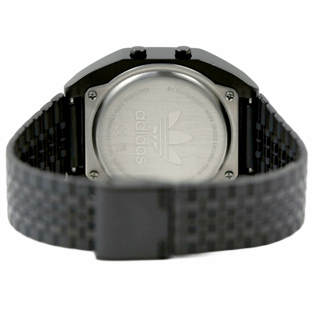 アディダス 腕時計 デジタル メンズ レディース ユニセックス ステンレススチール ブラック adidas DIGITAL TWO Unisex AOST22073