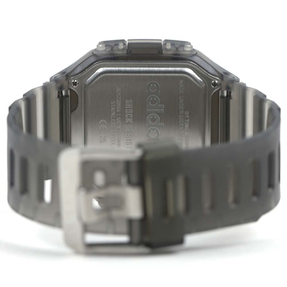 アディダス デジタル ユニセックス メンズ カレンダー クリア 半透明 グレー イエロー 腕時計 adidas DIGITAL ONE GMT Unisex AOST22554