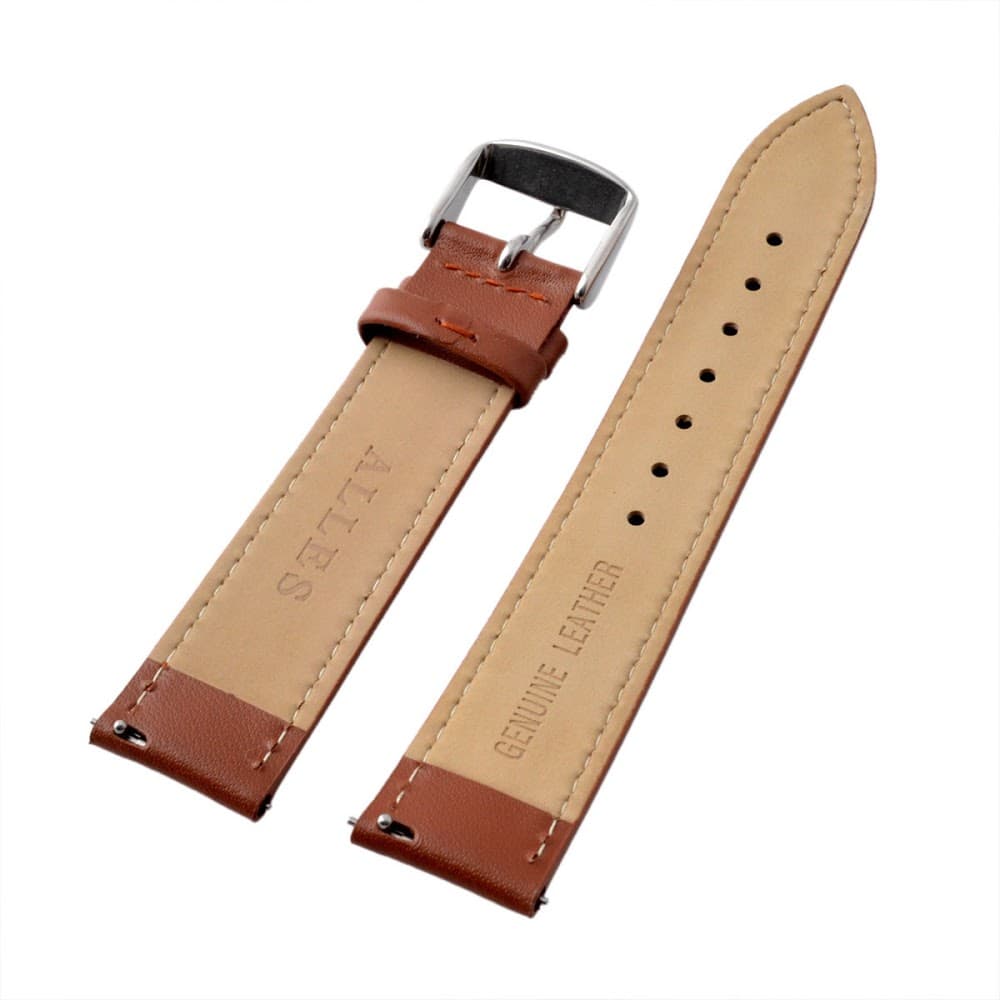 アレス 腕時計 メンズ ALLES wbf19a002 【工具不要で取付簡単！】 腕時計用ベルト カーフ ブラウン 19mm レバーピン 時計バンド 革バンド ベルトのみ