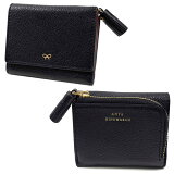 ˥ϥɥޡ ޤ ߥ˺ ANYA HINDMARCH Peeping Eyes Mini Trifold Wallet ֥å 5050925159890 Black Leather