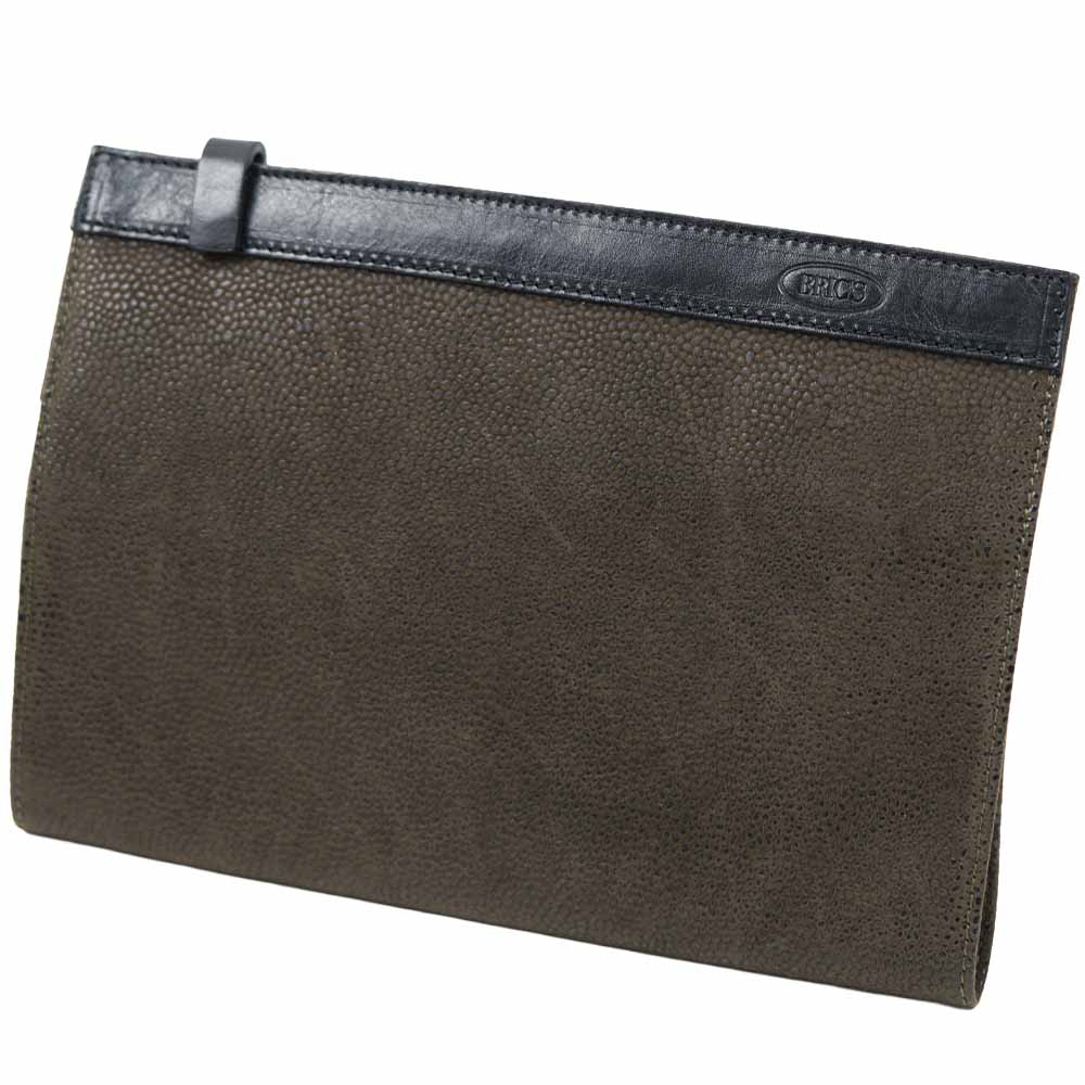 BRIC'S MILANO ブリックス ノートカバー B5 ブックカバー オリーブ/ダークブラウン BHF08973-978