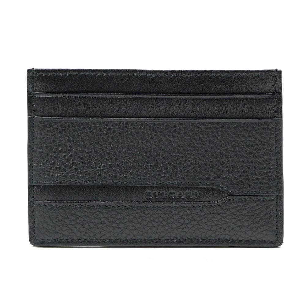 ブルガリ カードケース 定期入れ BVLGARI OCTO Grain Calf Leather 36969 BLACK