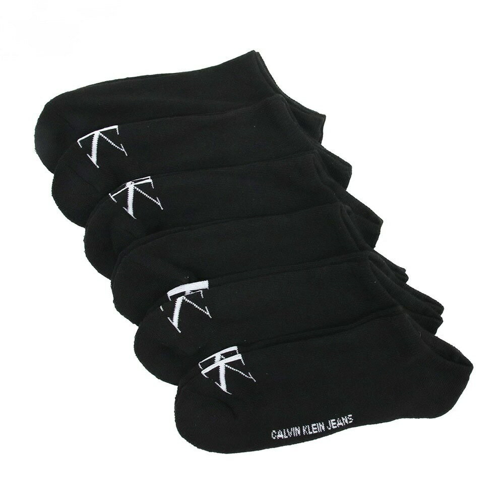 乐天商城 - [訳ありアウトレット] カルバンクライン 靴下 メンズ 6足セット ソックス Calvin Klein Polyester/Spandex 約25-30cm フリーサイズ CVM211NS02 ブラック