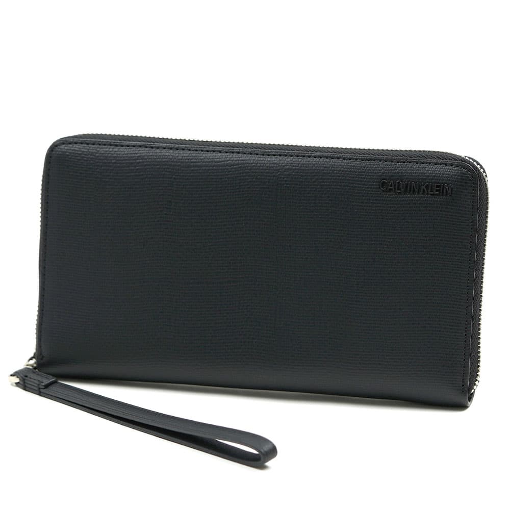 カルバンクライン ジーンズ 長財布 ラウンドファスナー ブラック 本革 CKJ Calvin Klein JEANS AIDENTEXTURE TRAVEL WALLET HP1326S7200 001 BLACK