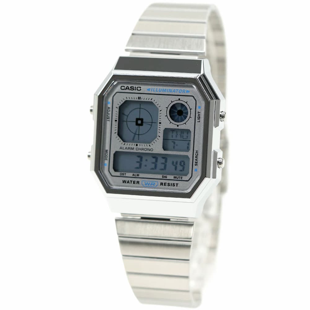 樂天商城 - カシオ 腕時計 ユニセックス シルバー CASIO EDGY SQUARE DIGITAL A130WE-7AEF