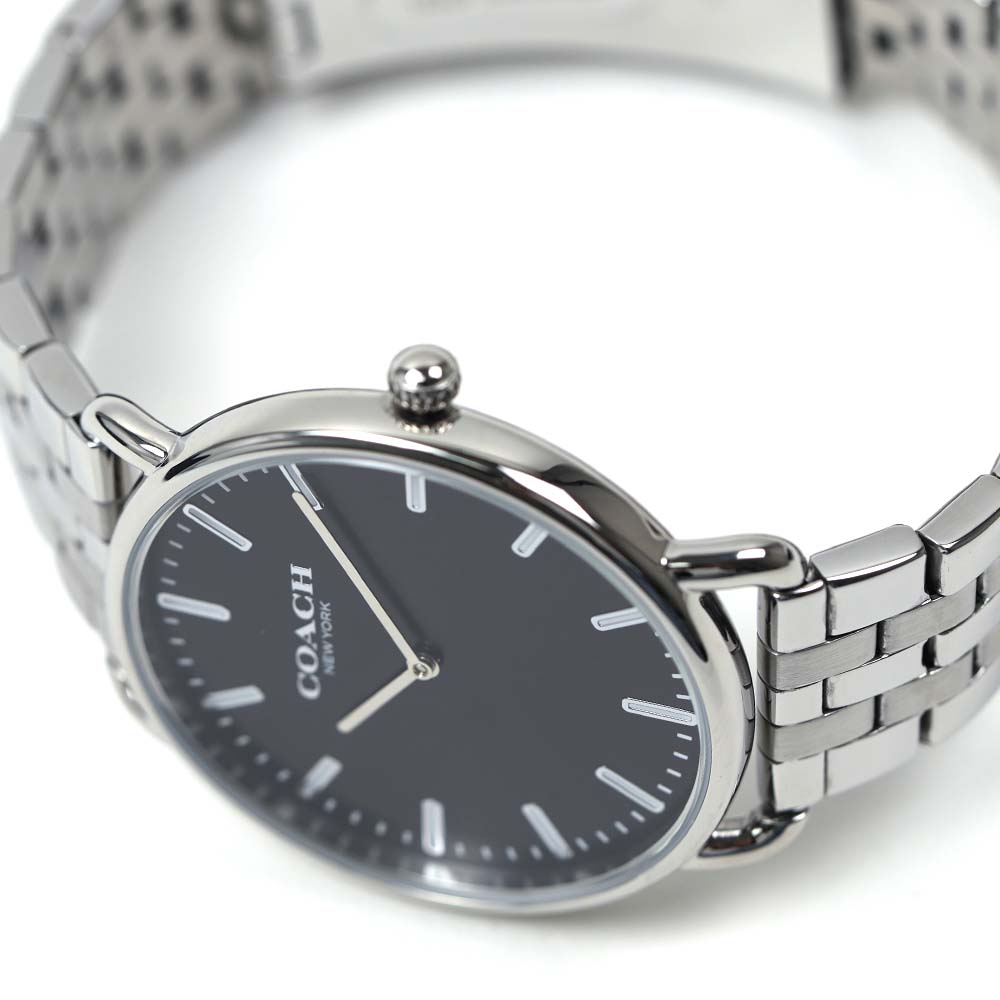 コーチ 腕時計 ペアウォッチ メンズ レディース セット ブラック シルバー ステンレススチール COACH ELLIOT 14000116