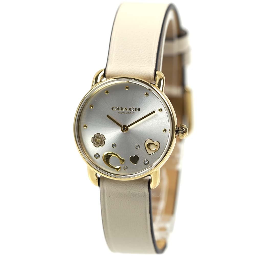 コーチ 腕時計 レディース エリオット サンレイダイヤル シルバー アイボリー ELLIOT COACH 14504305
