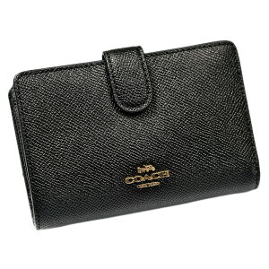   COACH ޤ եʡ 쥶 ֥å Medium Corner Zip Wallet 27968-LIBLK ֥ƥå饤