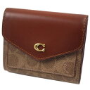 コーチ 財布 ミニ財布 三つ折り財布 ウィン カラーブロック シグネチャー タン ラスト COACH C2329 B4NQ4(4)