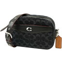 コーチ COACH ショルダーバッグ カメラバッグ Signature Denim / Refined Calf Leather ブラック シグネチャー デニム...