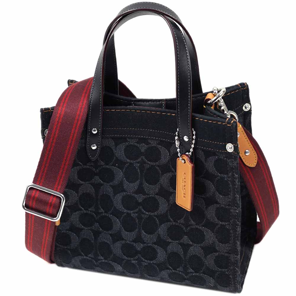  COACH ȡȥХå Хå Field Tote 22 Signature Denim / Refined Calf...