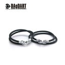 ダグダート DAgDART 丸革2重巻き ペアブレスレット レザー シルバー DB-075-076 【ペアアクセサリー/シルバー925/革/皮/クリスマス/プレ...