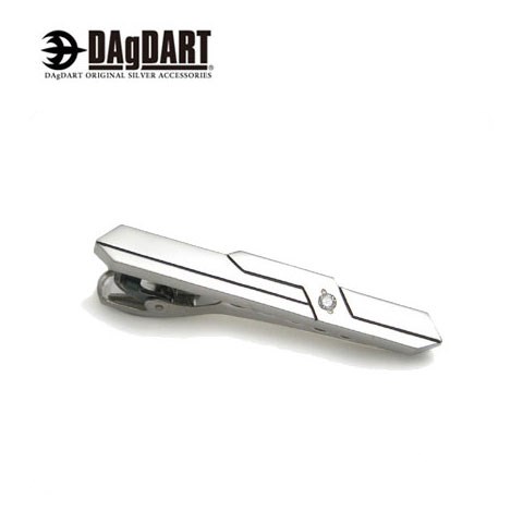 ダグダート DAgDART [Glass] 誕生石交換対応可 キュービックジルコニア シルバーネクタイピン DK-033 【アクセサリー/シルバー925/ジャケット/スーツ/シャツ/男性用/メンズ/クリスマス/プレゼント/ギフト/記念日/誕生日】