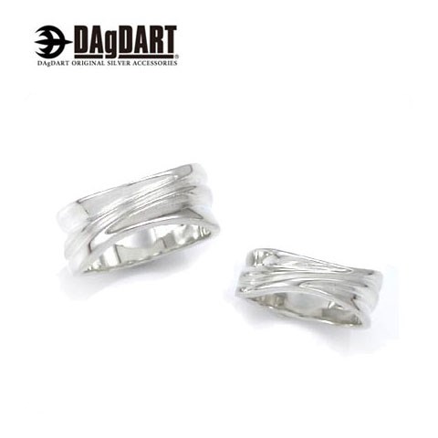 ダグダート DAgDART 刻印OK! ウェーブデザイン 指輪 ペアリング シルバー DR-195-196 【ペアアクセサリー/シルバー925/クリスマス/プレ...