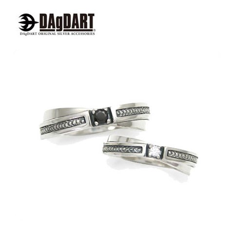 ダグダート DAgDART 刻印・誕生石交換OK!キュービックジルコニア 指輪 ペアリング シルバー DR-238-239 【ペアアクセサリー/シルバー925/...