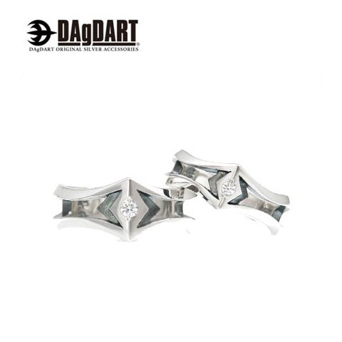 ダグダート DAgDART 刻印・誕生石交換OK!スタイリッシュな透かし彫り! 指輪 ペアリング シルバー DR-254-255 【ペアアクセサリー/シルバー9...