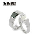 ダグダート DAgDART 刻印OK! 黒蝶貝+白蝶貝リング 指輪 ペアリング シルバー DR-324WS-325BS 【ペアアクセサリー/シルバー925/クリ...