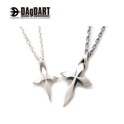 ダグダート DAgDART 立体的クロス ペアペンダント ペアネックレス シルバー DT-376-377 【ペアアクセサリー/シルバー925/クリスマス/プレゼ...