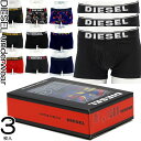 ディーゼル ボクサーパンツ メンズ DIESEL 3枚セット コットンストレッチ 前閉じ S M Lサイズ 選べる4種類