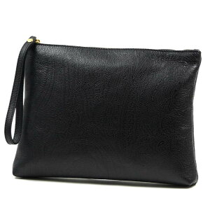 ȥ ETRO åХå ݡ Clutch Bag CottonMatte CoatingCalf Leather Black 1H895 2146 001