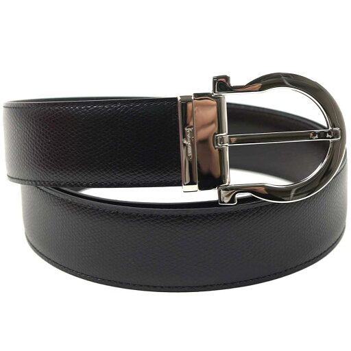 フェラガモ ベルト メンズ ブラック×ダークブラウン リバーシブル Ferragamo 679781 675140 679781-675140 フェラガモ ベルト メンズ ブラック×ダークブラウン リバーシブル Ferragamo 679781 675140 679781-675140