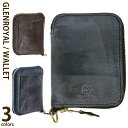 ブライドルレザー 財布（メンズ） グレンロイヤル 二つ折り財布 ラウンドファスナー ブライドルレザー 本革 ハンドメイド GLENROYAL Bridle Leather 03-5866
