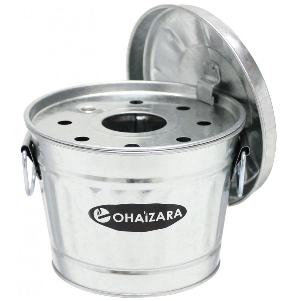 灰皿 日本製 オハイザラ OHAIZARA 蓋付き トタン 亜鉛メッキ鋼板 シルバー 1L OH1
