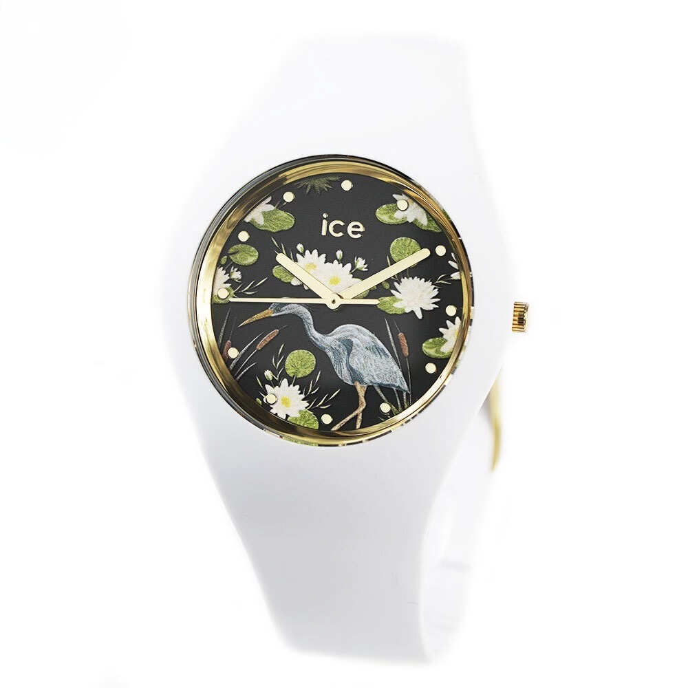 訳ありアウトレット アイスウォッチ レディース 腕時計 ice watch ミディアム アイスフラワー ICE flower 016666 ブラックマルチ ローズゴールド ホワイト