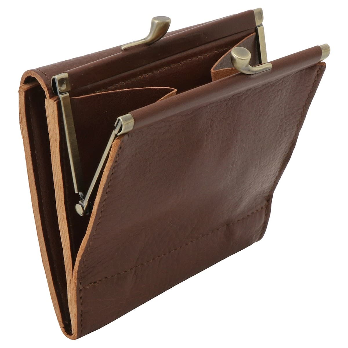 イルビゾンテ 財布 IL BISONTE Brown がま口小銭入れ付 二つ折り財布 C0423P869 SM...