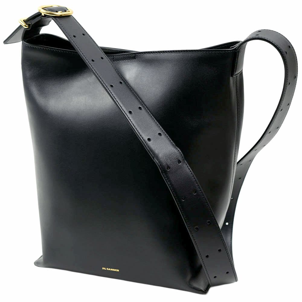 ジル サンダー トートバッグ ショルダーバッグ レディース カンノーロ ブラック JIL SANDER CANNOLO TOTE J07WD0063 P5373 001 J07WD0063-P5373-001