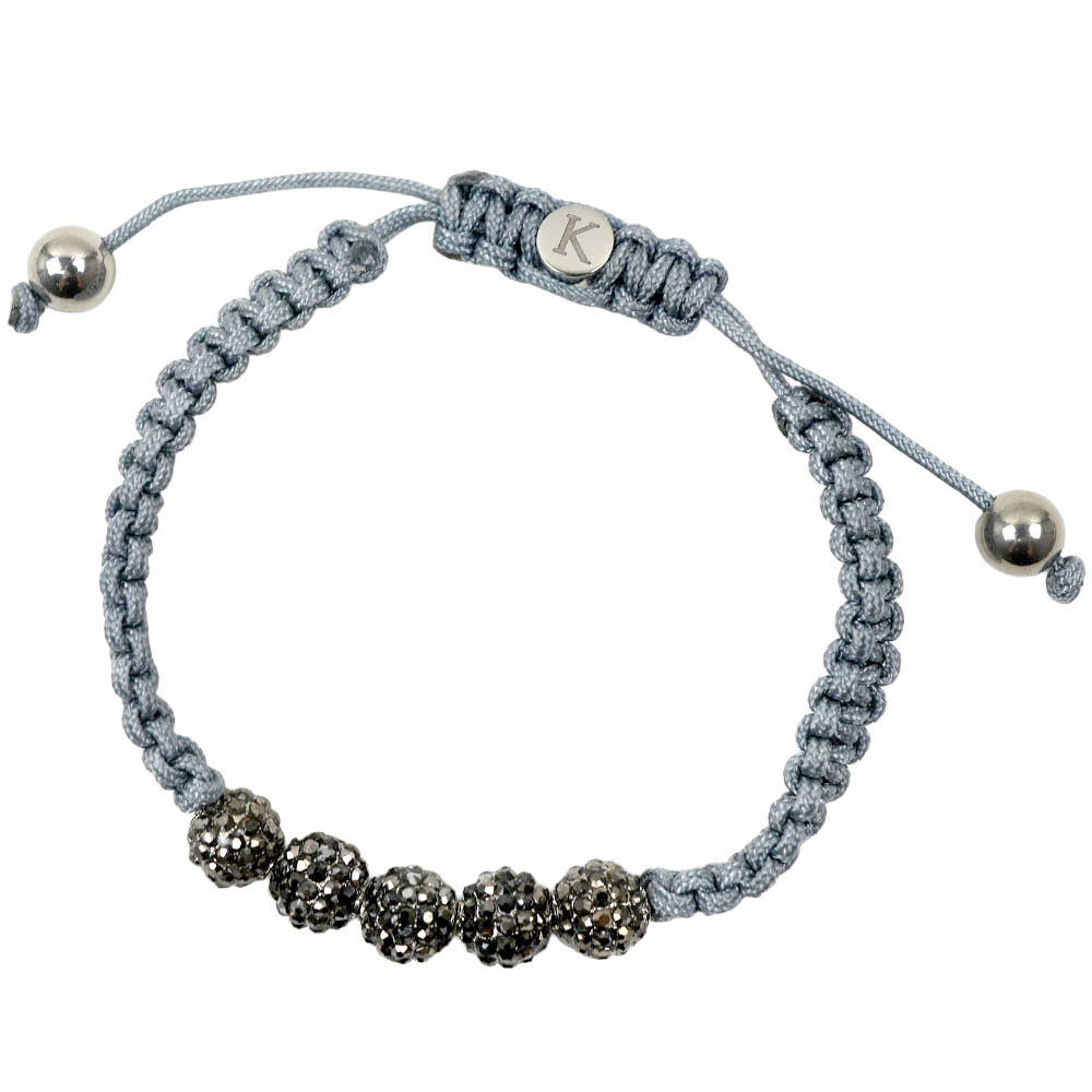 乐天商城 - [訳ありアウトレット] KAPARA BRACELETS カパラブレスレット メンズ レディース ユニセックス ステンレス ストーンブレスレット コードブレスレット FREEサイズ サイズ調整可能 ブルーグレー系 KB-K174 S