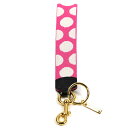 マークジェイコブス バッグチャーム キーホルダー ストラップ MARC JACOBS Polka Dot Webbing Bag Charm M0014828 746 Primrose Multi