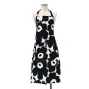 マリメッコ　エプロン マリメッコ エプロン marimekko レディース ウニッコ柄 ブラック/ホワイト Pieni Unikko Apron Cotton 064161-190