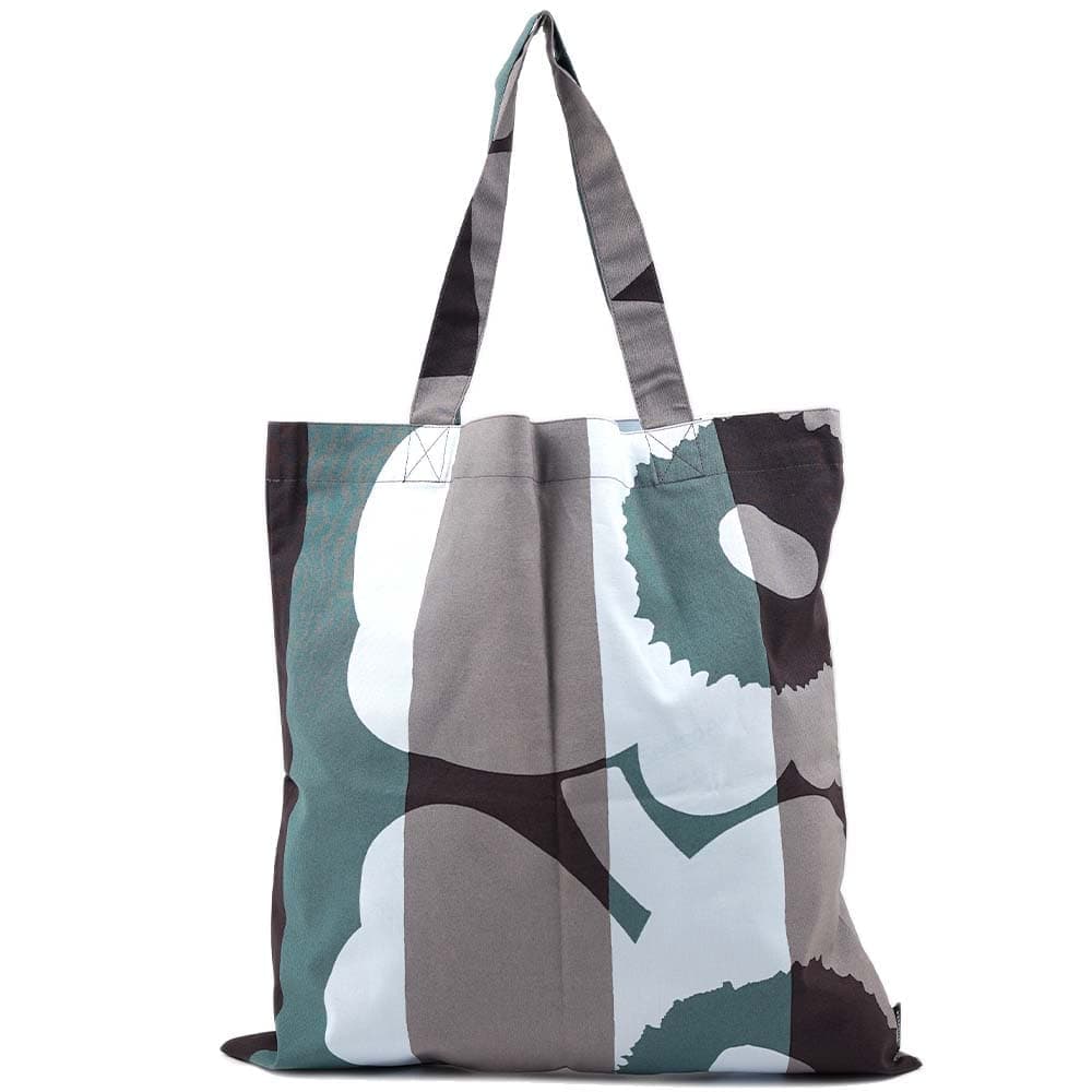 マリメッコ バッグ トートバッグ エコバッグ コットン マルチカラー(グリーン×ブラウン×ブルー) Unikko Ralli BAG marimekko 71450-873-GREEN