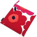 マリメッコ ポットホルダー 鍋敷き キッチン 雑貨 ウニッコ コットン レッド×ホワイト marimekko PIENI UNIKKO PANNULAPPU P...