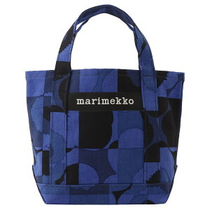 マリメッコ バッグ marimekko レディース ウニッコ柄 コットンキャンバス トートバッグ ブルー Seidi Ruutu Unikko bag 090317-555