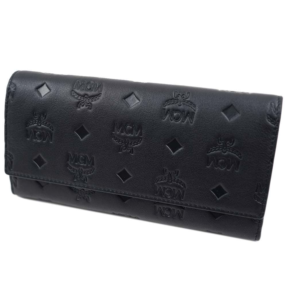エムシーエム 財布 長財布 かぶせ 小銭入れ付き メンズ レディース ユニセックス ブラック MCM MYLDATA08-BK001