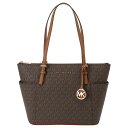 マイケルコース バッグ MICHAEL KORS レディース 30S0GTTT1B 252 BRN/ACORN MKロゴチャーム付 トートバッグ ショルダーバッグ MKシグネチャー ブラウン/アコーン JET SET ITEM EW TZ TOTE 30S0GTTT1B-252-BRN-ACORN