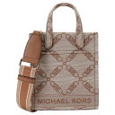 マイケルコース バッグ MICHAEL KORS レディース 32F3G3GC4J 969 NAT/LUGG ジジ エンパイア ロゴ ジャカード エクストラスモール 2WAY ショルダー・トートバッグ クロスボディ ナチュラル/ラゲッジ GIGI XS NS SHOPPER TOTE 32F3G3GC4J-969-NAT/LUGG