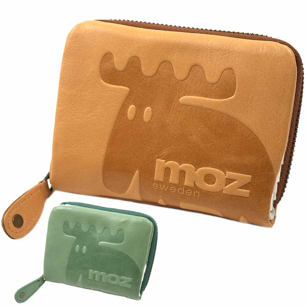 樂天商城 - モズ 二つ折り財布 牛革 本革 レザー エルク メンズ レディース キャメル グリーン MOZ Elk MOZ-86000