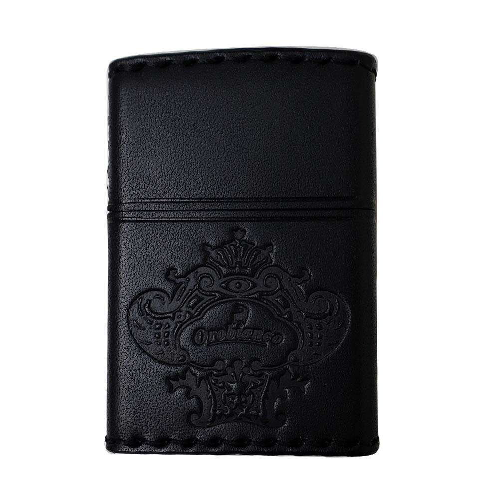 オロビアンコ ジッポ オロビアンコ Orobianco × ZIPPO ライター ジッポー 本牛革手縫い 本革 日本製 ブラック 正規品 喫煙具 アウトドア ORZ-001BK