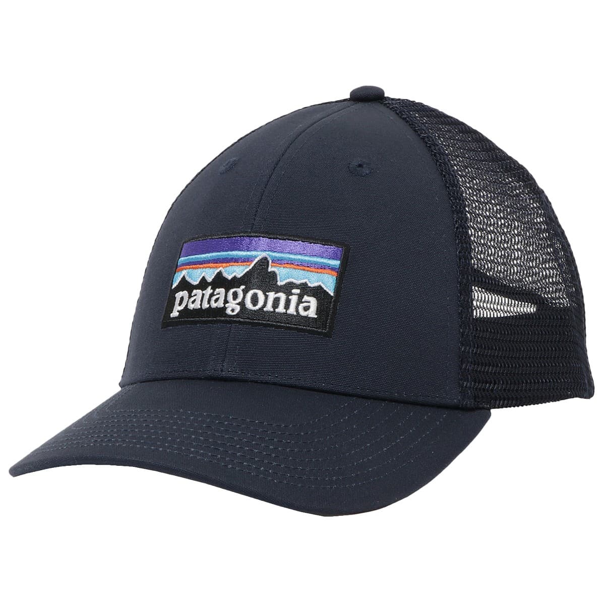 パタゴニア 帽子 キャップ PATAGONIA メンズ ユニセックス P-6ロゴ ロープロ トラッカー ハット ネイビーブルー メッシュ ベースボールキャップ 38283-NVYB