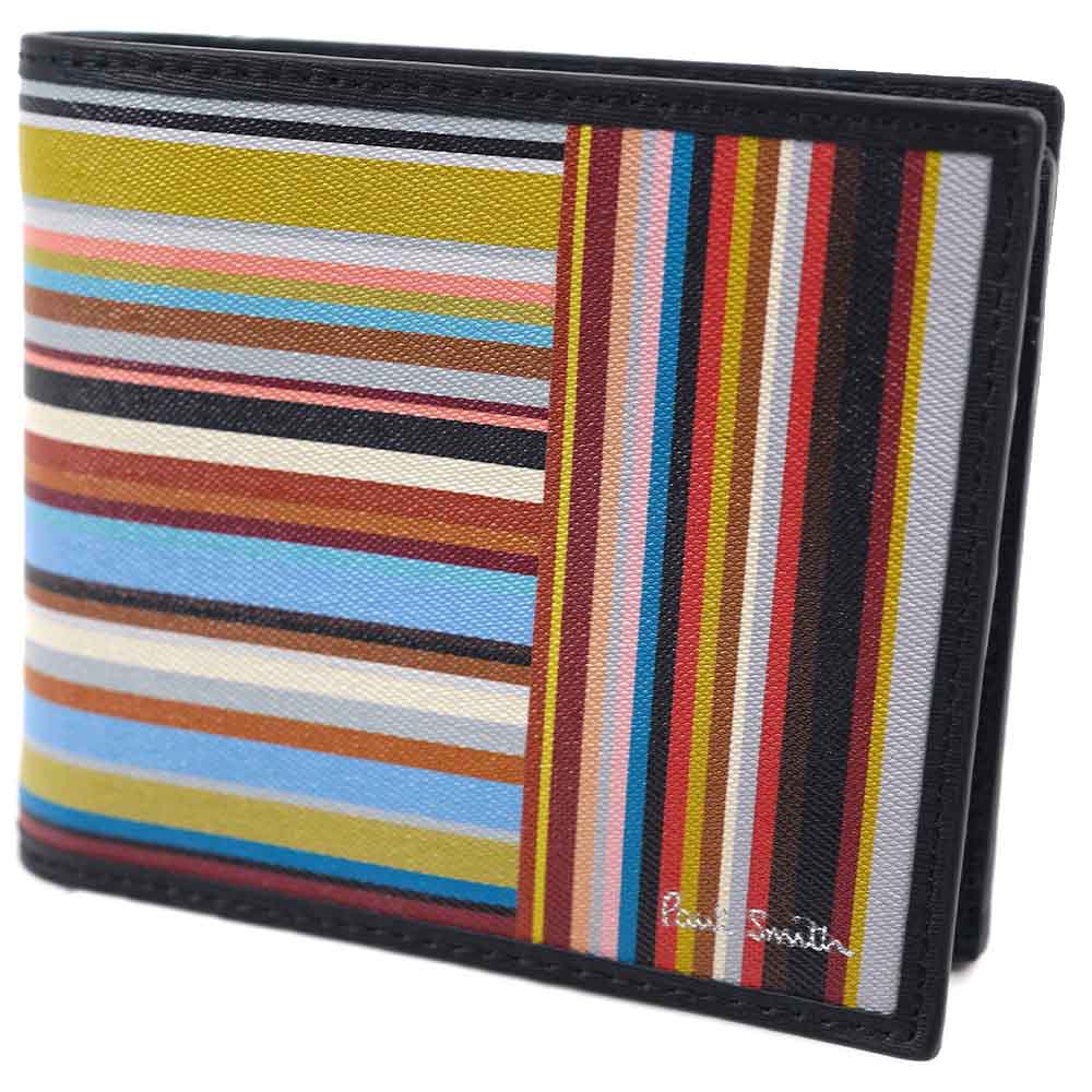 ポールスミス 財布 二つ折り財布 メンズ マルチカラー MULTI COLOURED LEATHER PAUL SMITH M1A-4833-LSIGPA-92